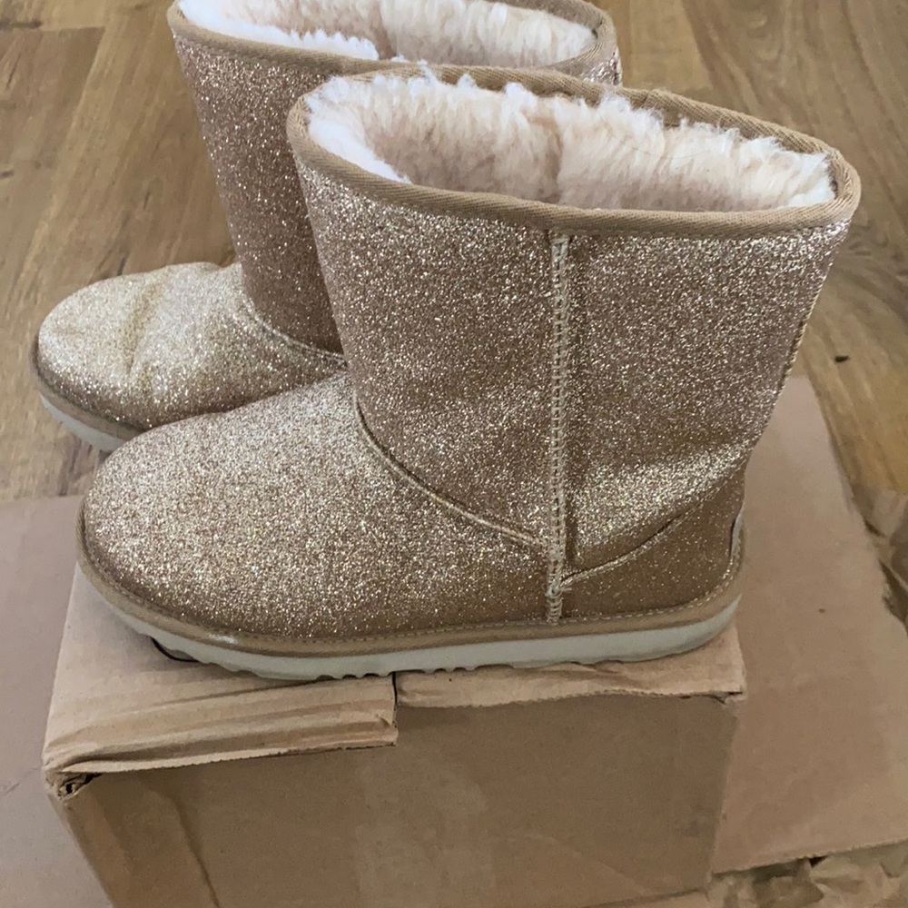 Gold ugg sparkle boots